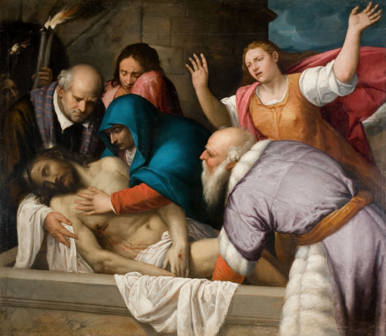 Kristi gravläggning, 1500-1600. av Unbekannt