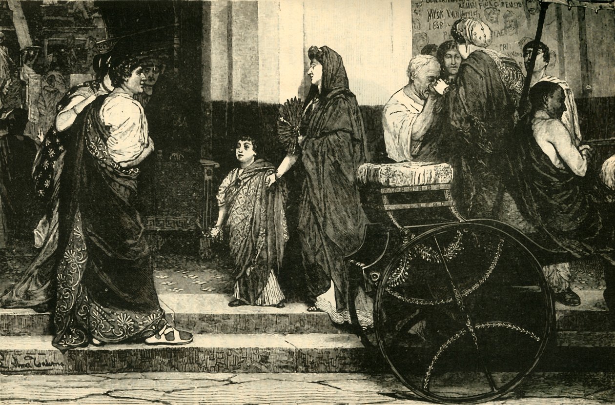 Entrén till en romersk teater, 1890. av Unbekannt