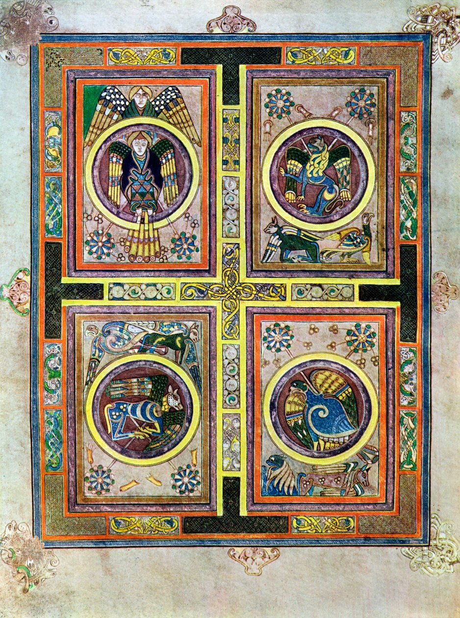 De evangeliska symbolerna, 800 e.Kr., 1900-talet av Unbekannt