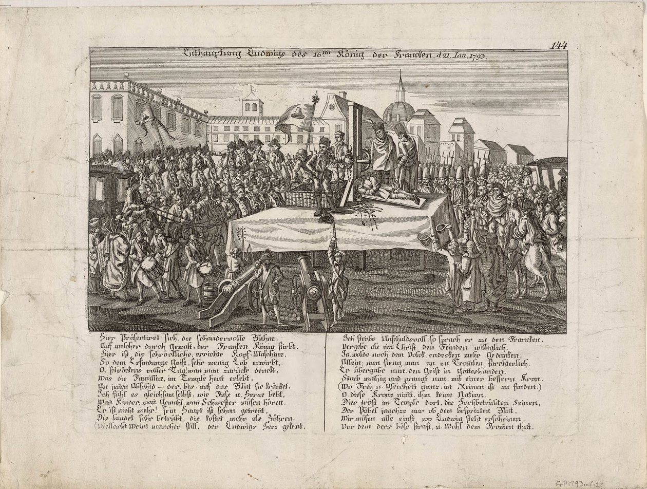 Avrättningen av Ludvig XVI den 21 januari 1793, 1793 av Unbekannt