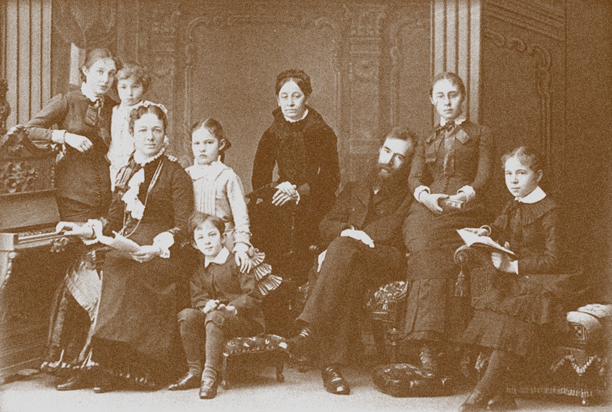 Familjen till samlaren, beskyddaren och grundaren av galleriet Pavel Tretyakov av Unbekannt