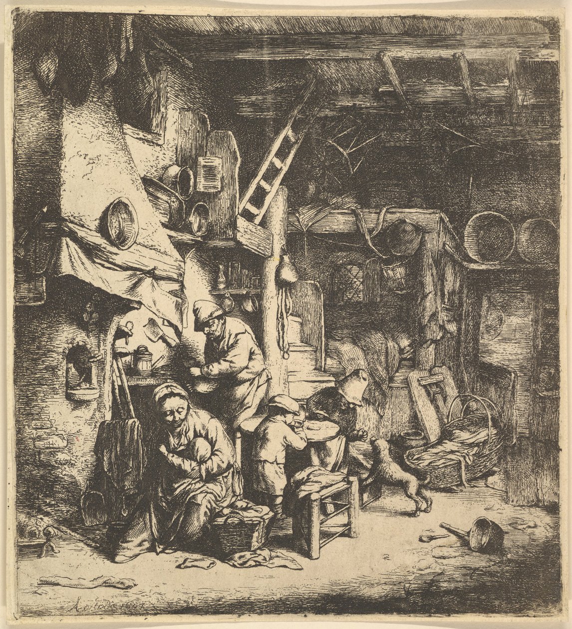 Familjen omvänd kopia, 1610-85. av Unbekannt