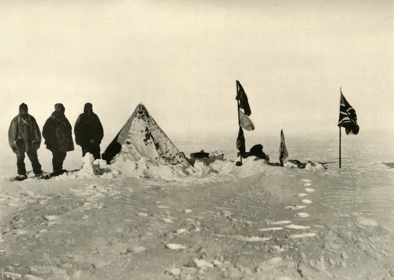 The Farthest South Camp After Sixty Hours Blizzard, februari 1909 av Unbekannt
