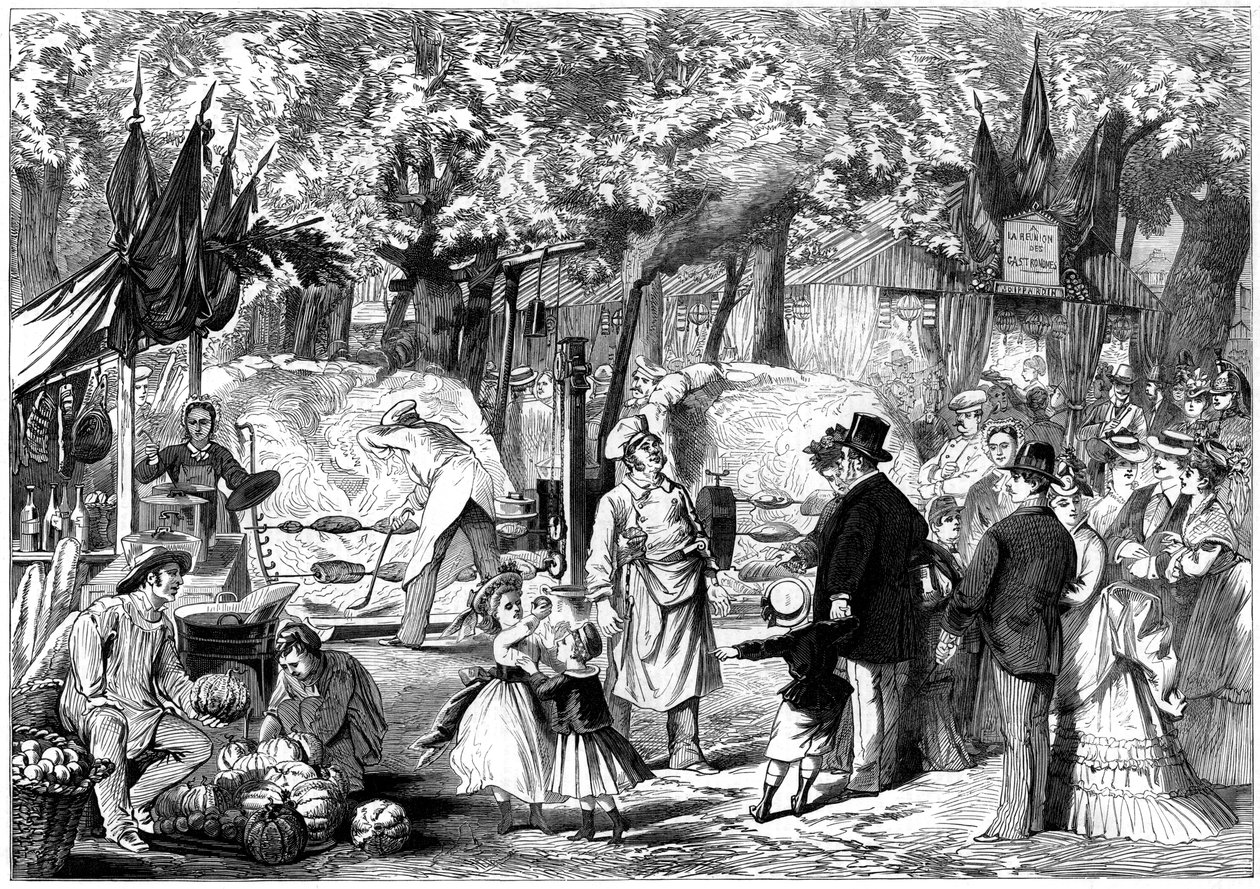 The Fete des Loges, St-Germain-en-Laye, Frankrike, 1874 av Unbekannt