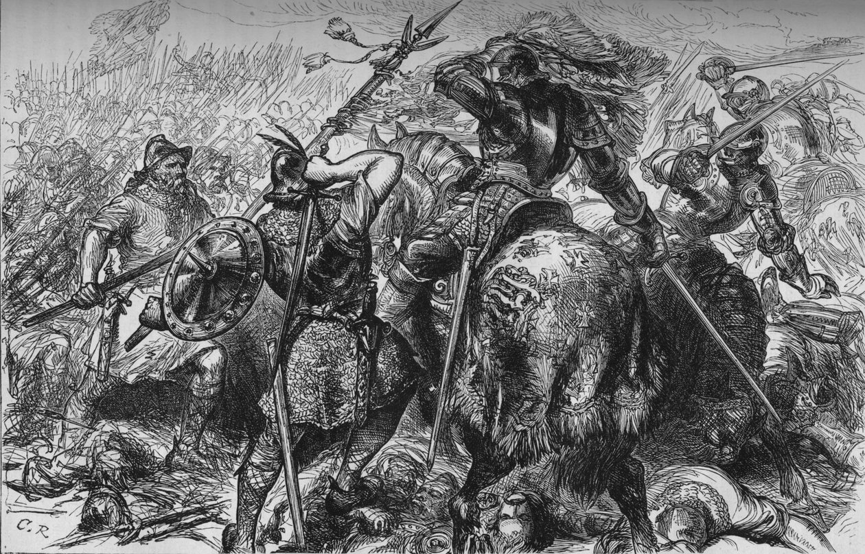 Kampen om standarden vid Pinkie, 10 september 1547, c1880 av Unbekannt