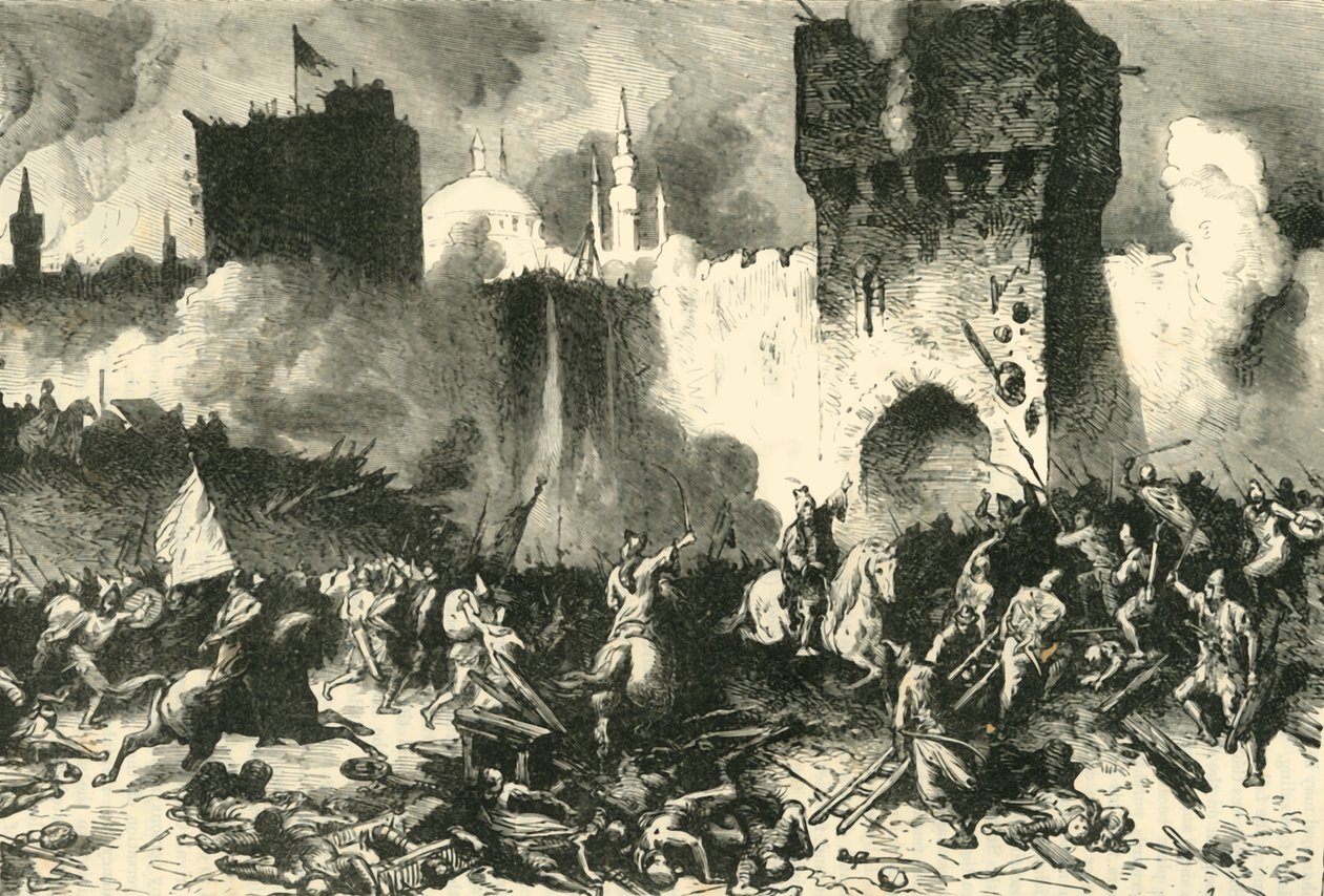 Det sista anfallet på Konstantinopel, 29 maj 1453, 1890. av Unbekannt