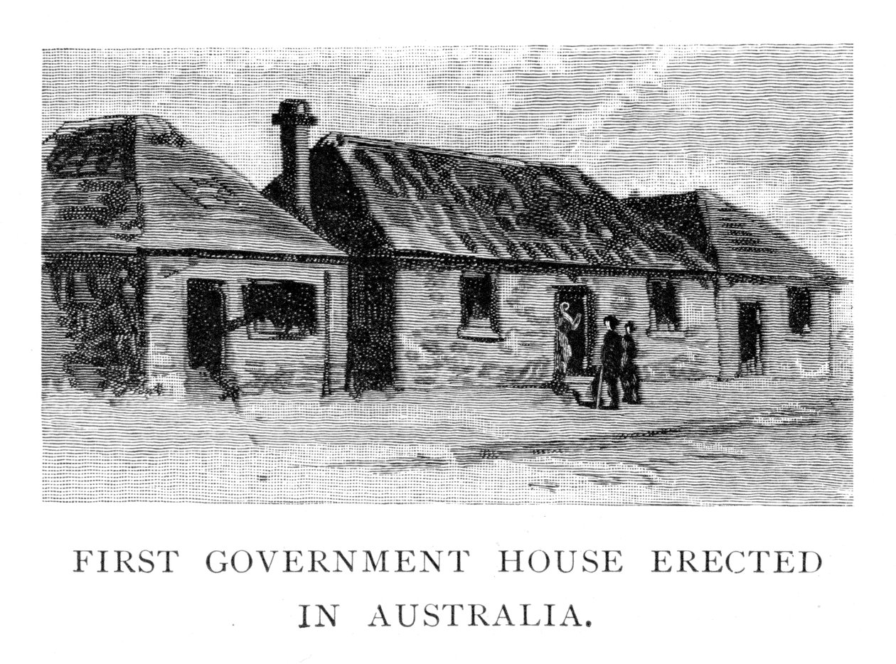 The First Government House, Sydney, Australien, 1886 av Unbekannt