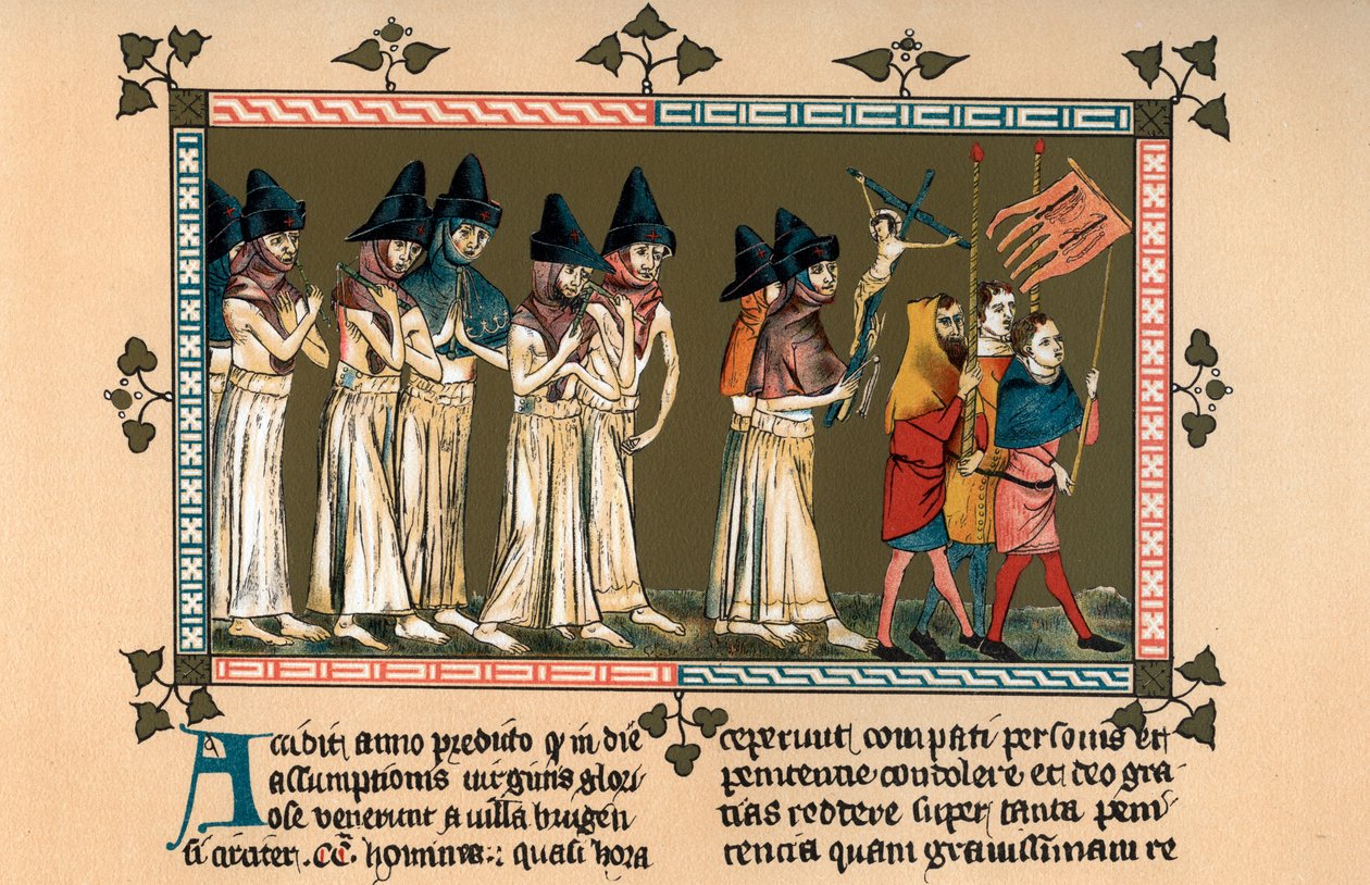 Flagellanterna i Doornik 1349, 1903 av Unbekannt