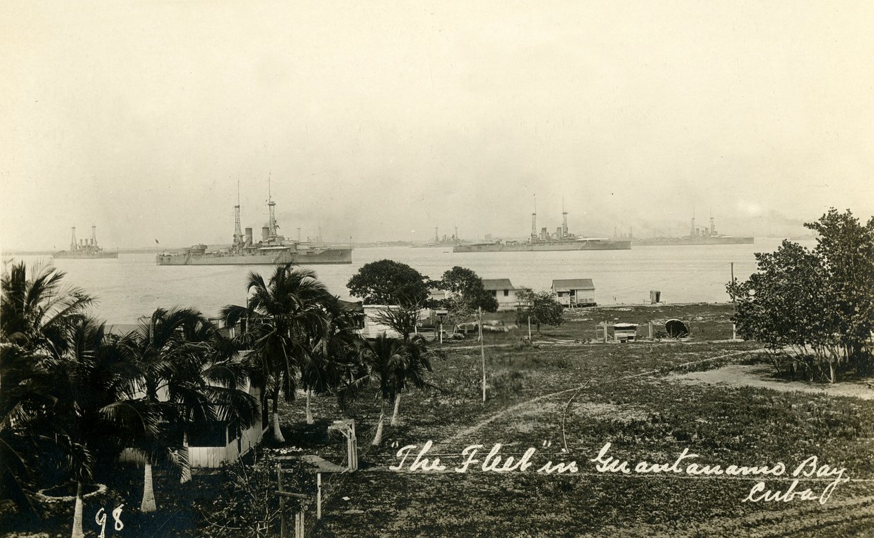 Flottan i Guantanamo Bay, Kuba, c1919. av Unbekannt