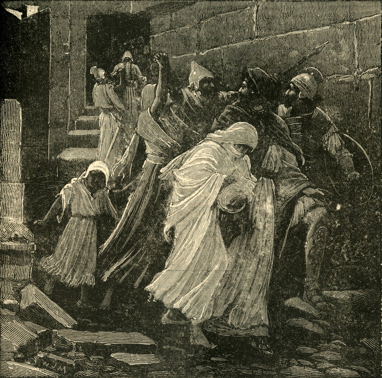 Sidkias flykt, 1890. av Unbekannt