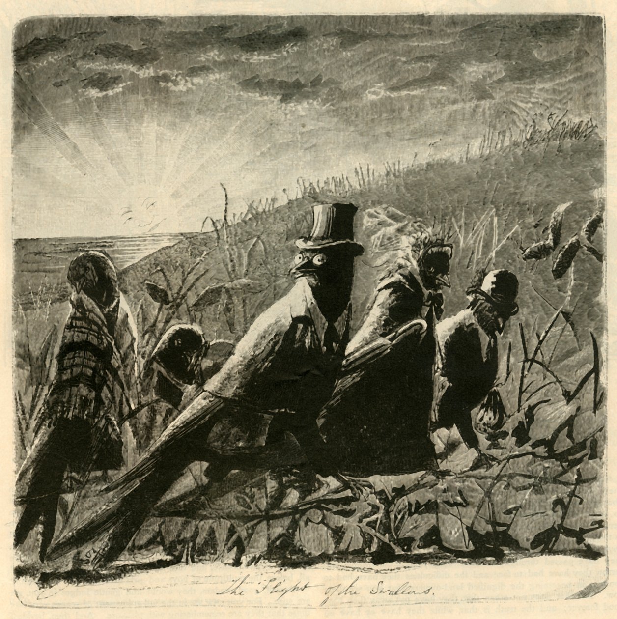 Svalornas flykt, 1882. av Unbekannt