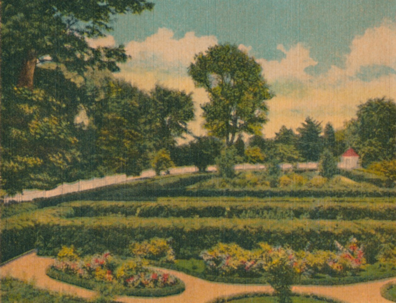 Blomsterträdgården, utsikt över västra änden, 1946 av Unbekannt