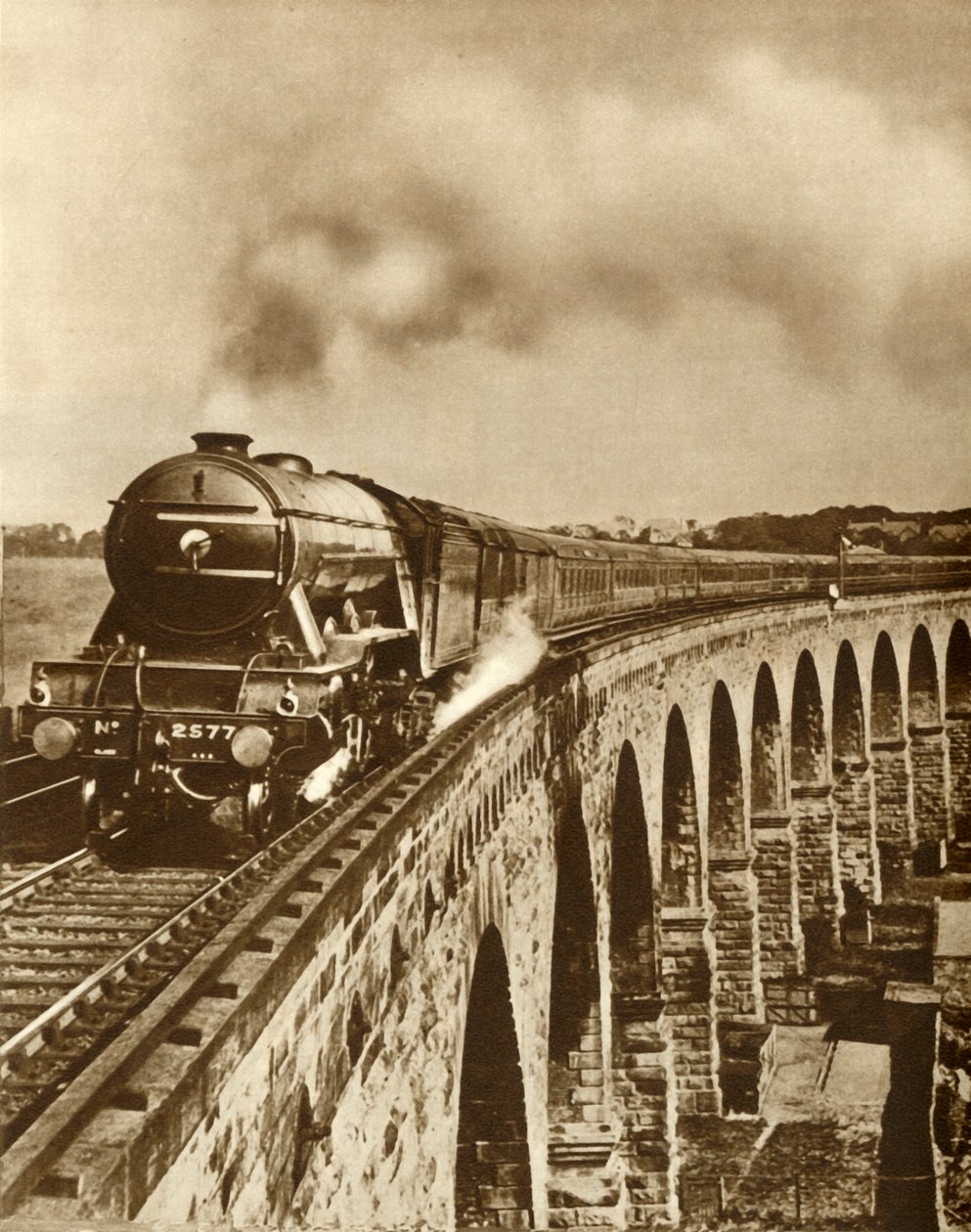 The Flying Scotsman... non-stop löpning mellan Kings Cross och Newcastle, 11 juli 1927, 1935. av Unbekannt