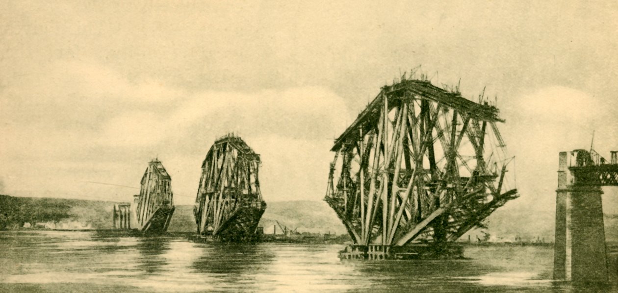 Den Forth Bridge under konstruktion, c1930. av Unbekannt