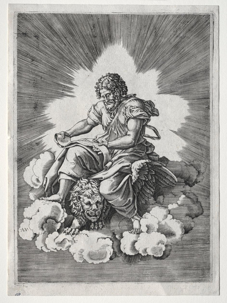 De fyra evangelisterna: Markus, ca. 1518. av Unbekannt