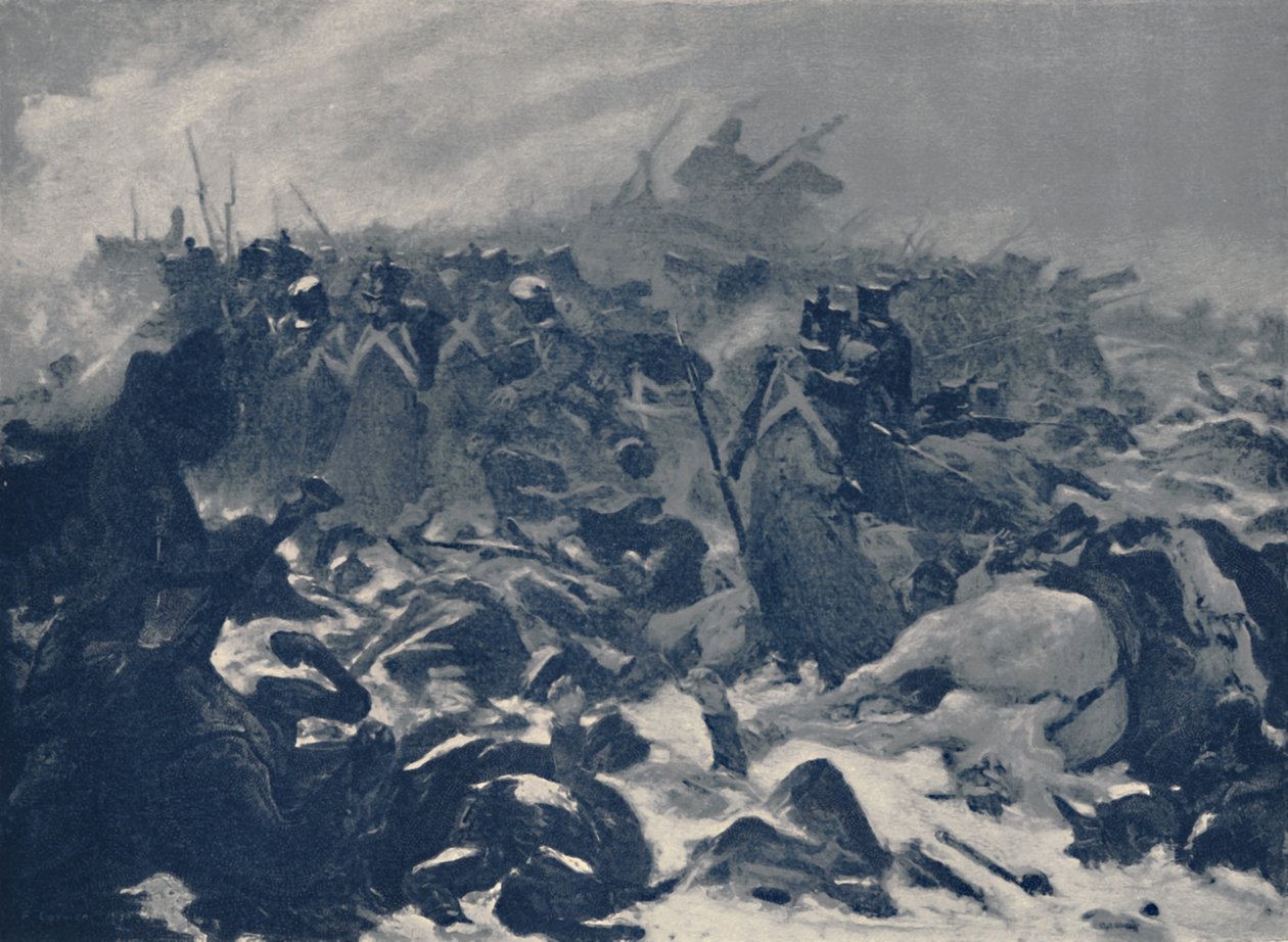 Den fjortonde linjen vid Eylau, februari 1807, 1896 av Unbekannt