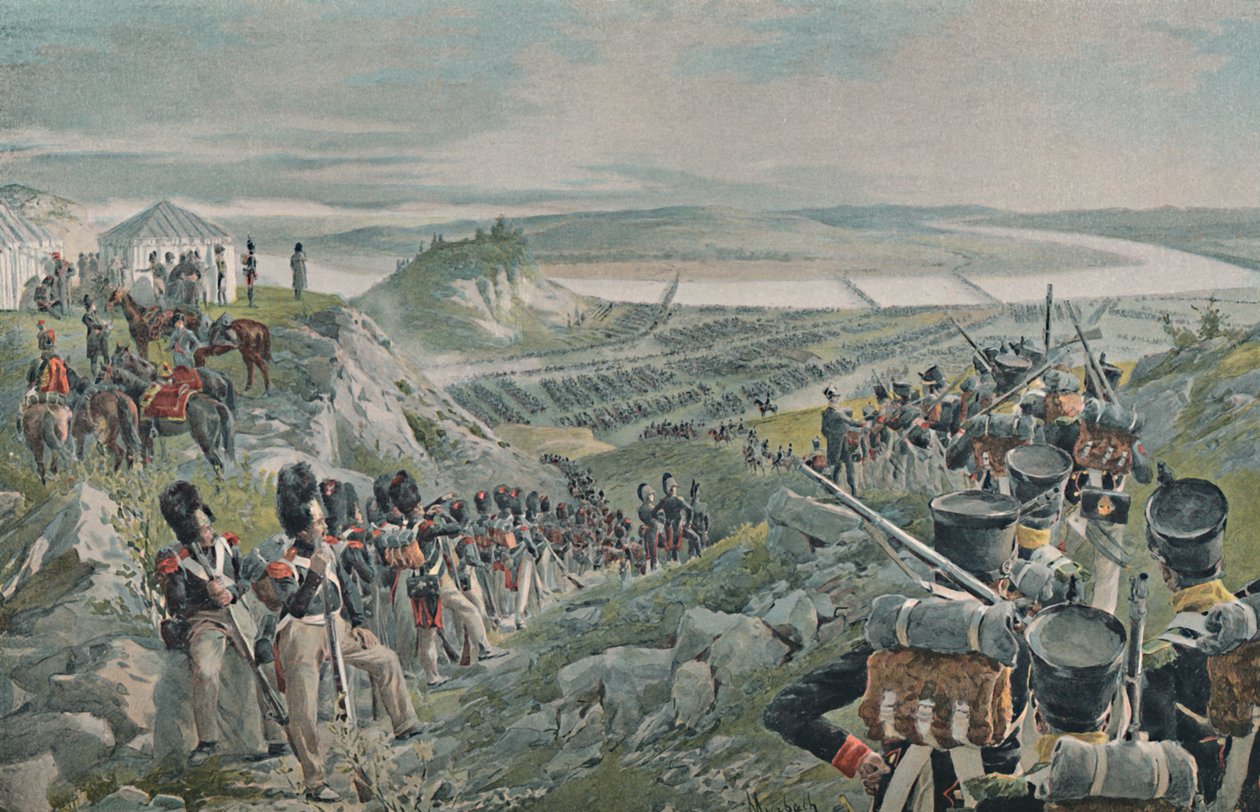 Den franska armén korsar Niemen, 1812, 1896 av Unbekannt