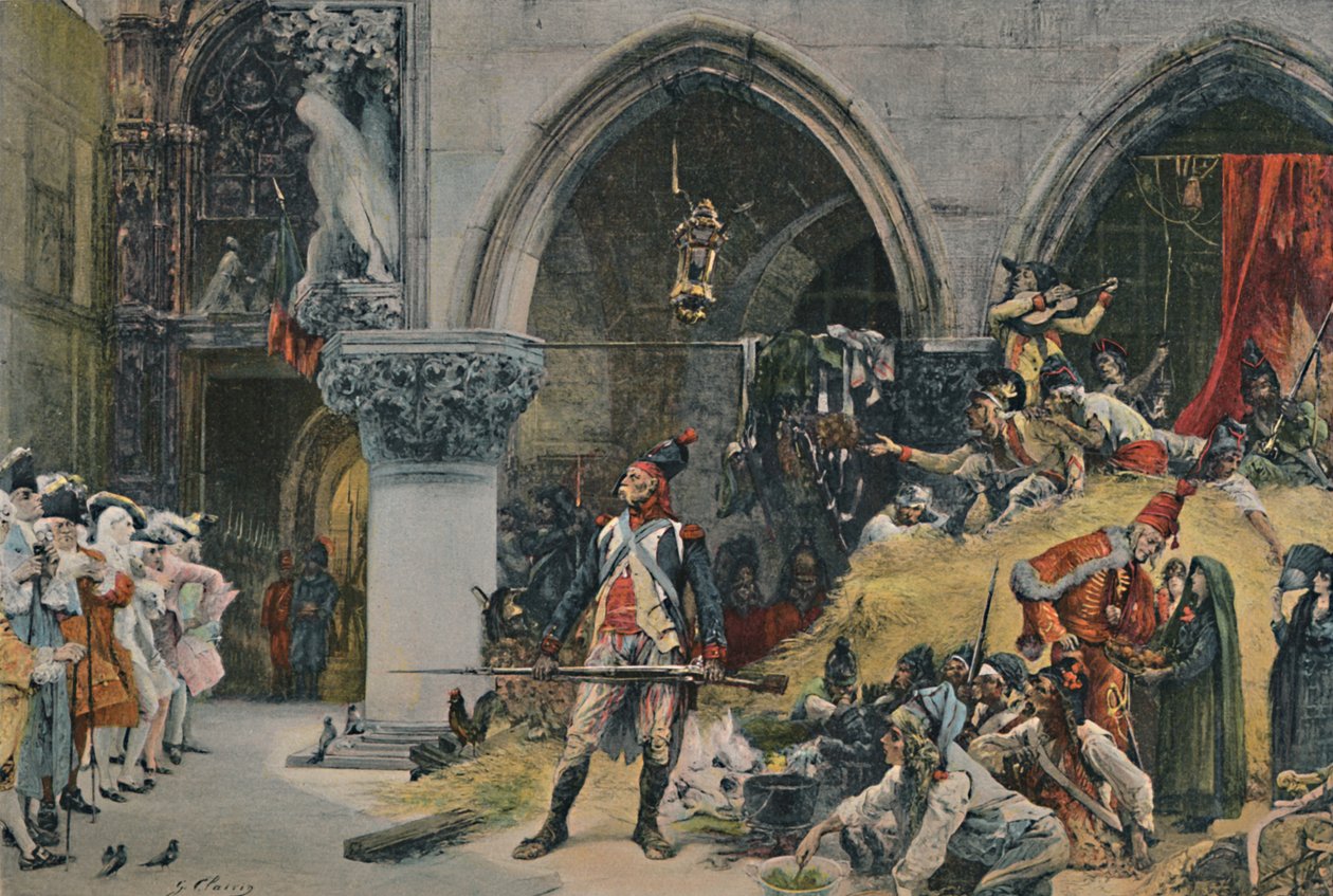 Fransmännen före hertigpalatset, Venedig, 1797, 1896 av Unbekannt