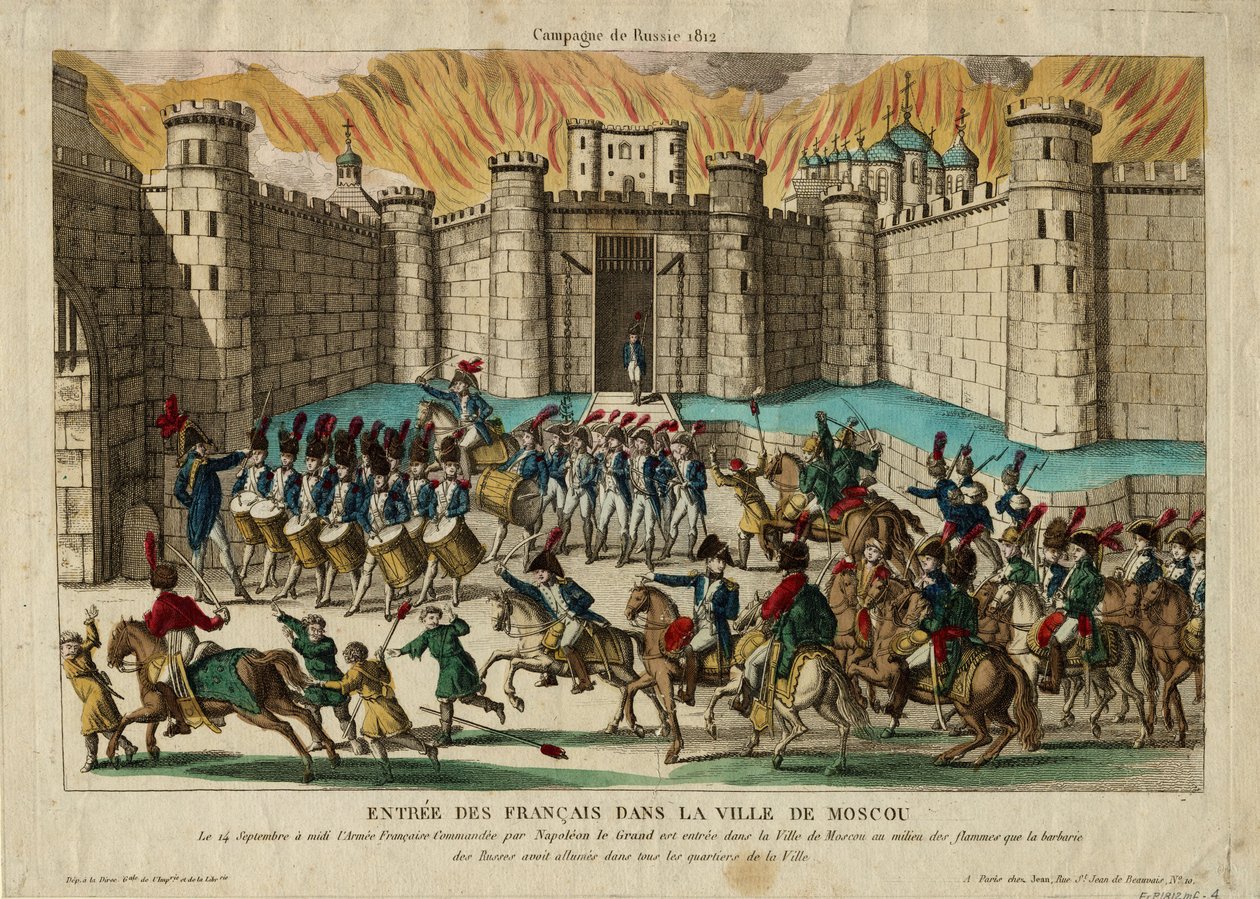 Fransmännens intåg i Moskva, 1812 av Unbekannt