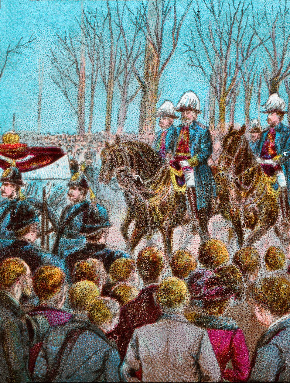 The Funeral Cortege of Queen Victoria följt av kung Edward VII, 1901 c1902 av Unbekannt