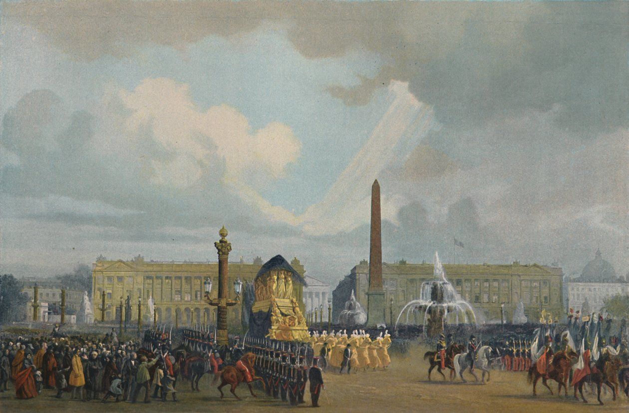 Napoleons begravningscortège på Place De La Concorde, 15 december 1840, 1896 av Unbekannt