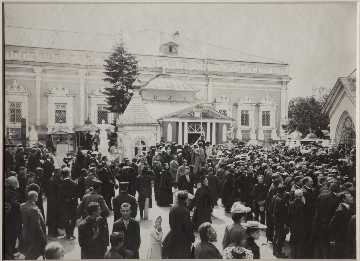 Anton Tjechovs begravning på Novodevichy-kyrkogården, 22 juli 1904, 1904 av Unbekannt