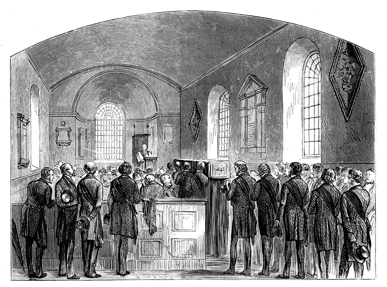Sir Robert Peels begravning, Staffordshire, 1850, c1888 av Unbekannt