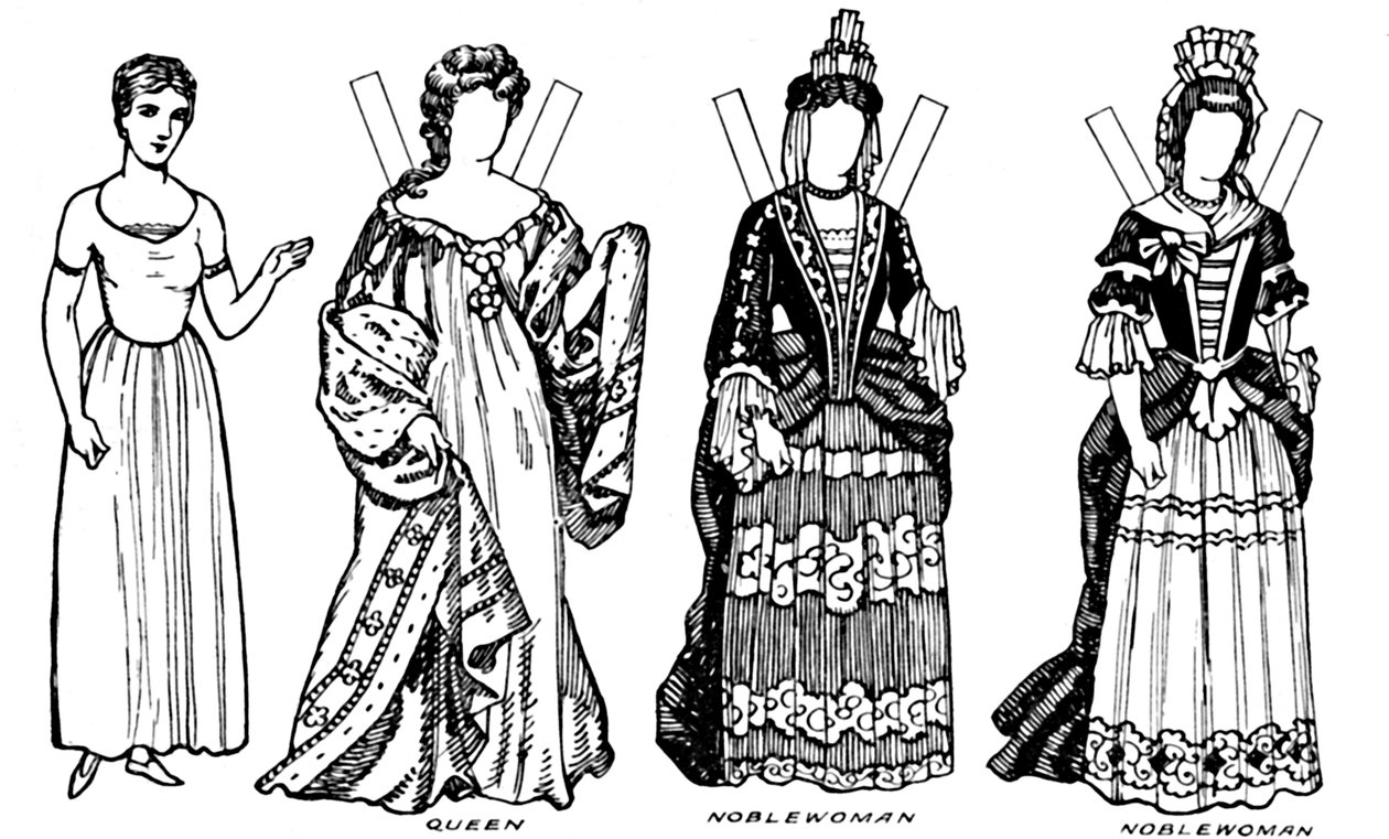 The Gallery of British Costume: Some of the Dresses Worn in Annes Reign, c1934 av Unbekannt