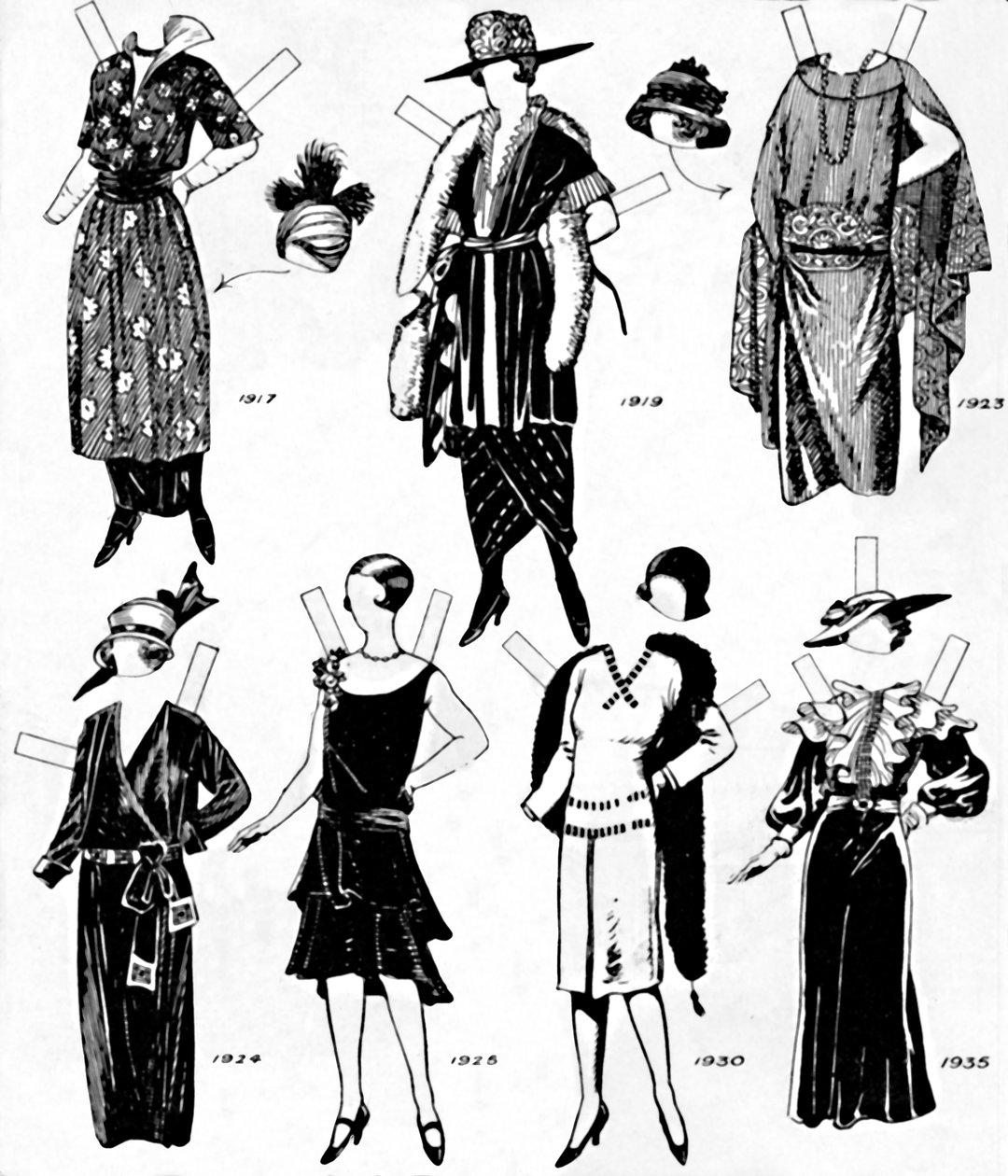 The Gallery of Historic Costume: Klänningar som bärs under det tjugonde århundradet, c1934 av Unbekannt