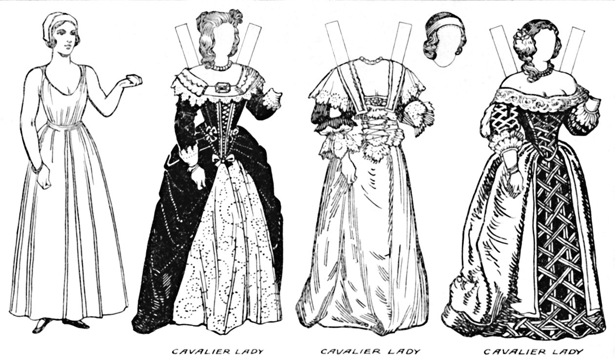 The Gallery of Historic Costume: Some Dresses of Cavaliers and Roundheads, c1934 av Unbekannt