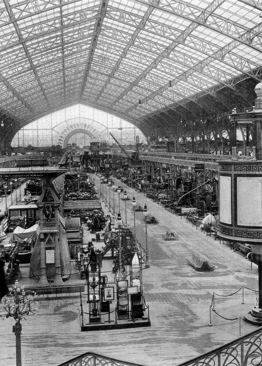 The Gallery of Machinery, Universal Exposition, Paris, 1889 av Unbekannt