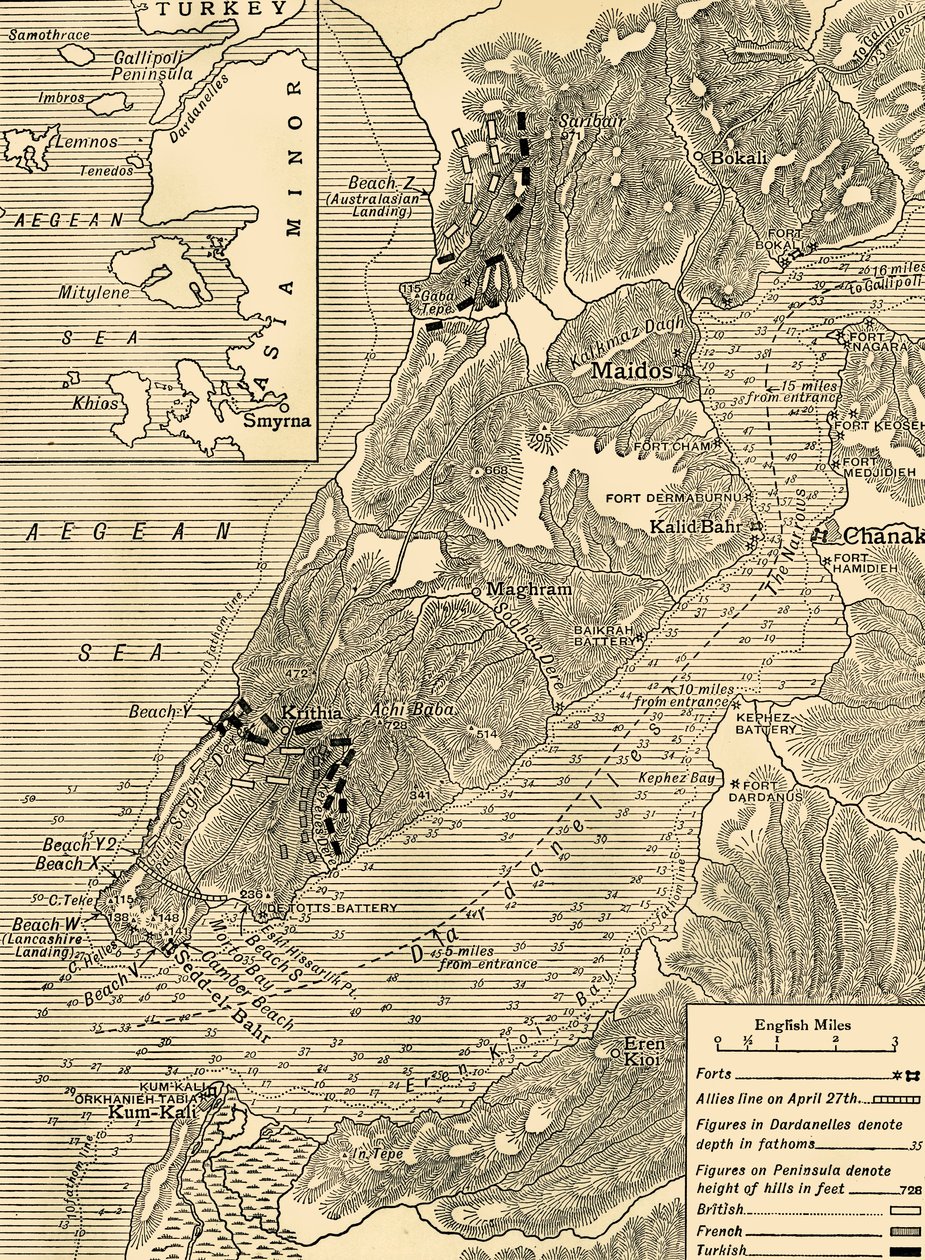 Gallipolikampanjen, första världskriget, 1915, c1920. av Unbekannt