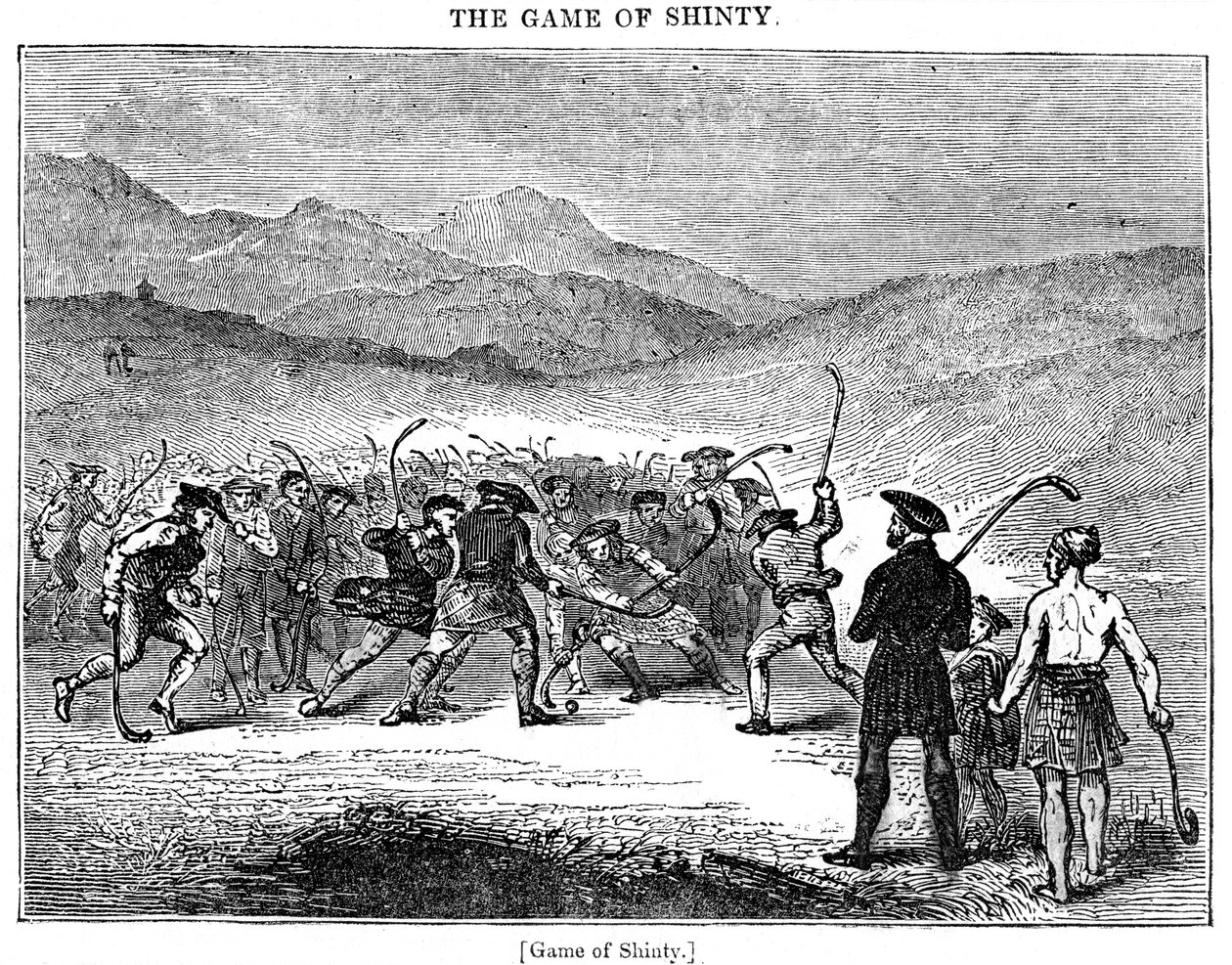 The Game of Shinty, 1700- eller 1800-talet av Unbekannt