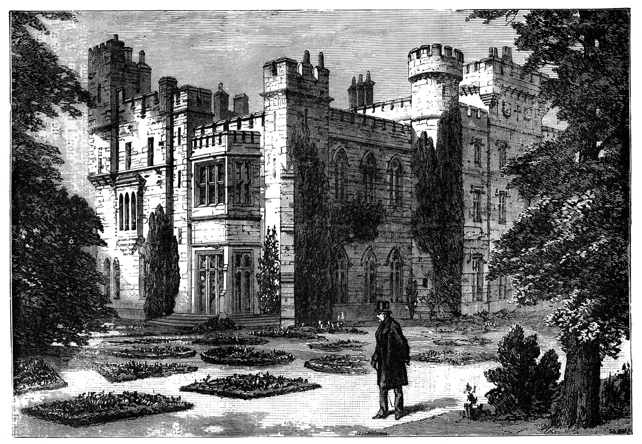 The Garden, Hawarden Castle, Flintshire, Wales, 1800-talet av Unbekannt