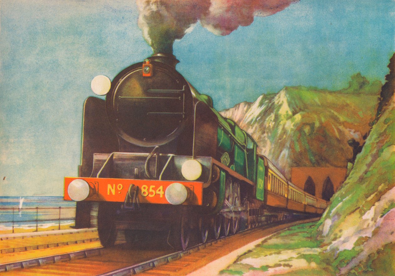 The Golden Arrow, S.R., lämnar Shakespeares Cliff, Dover, 1940 av Unbekannt