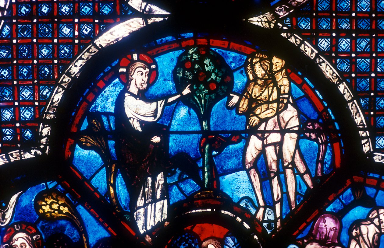 The Good Samaritan Window, Chartres Cathedral, Frankrike, 1200-talet av Unbekannt