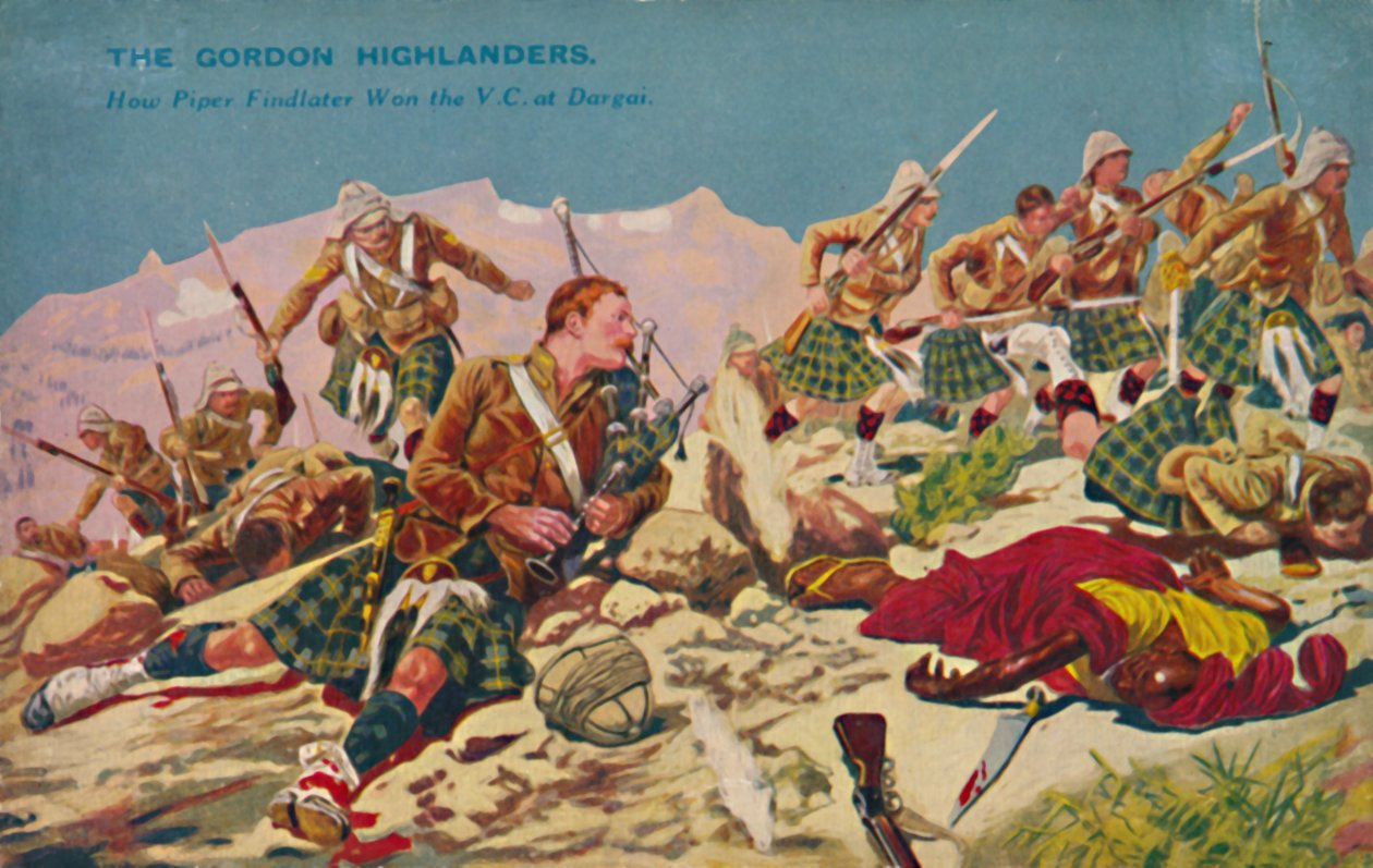 Gordon Highlanders. Hur Piper Findlater vann V.C. i Dargai, 1897, 1939. av Unbekannt