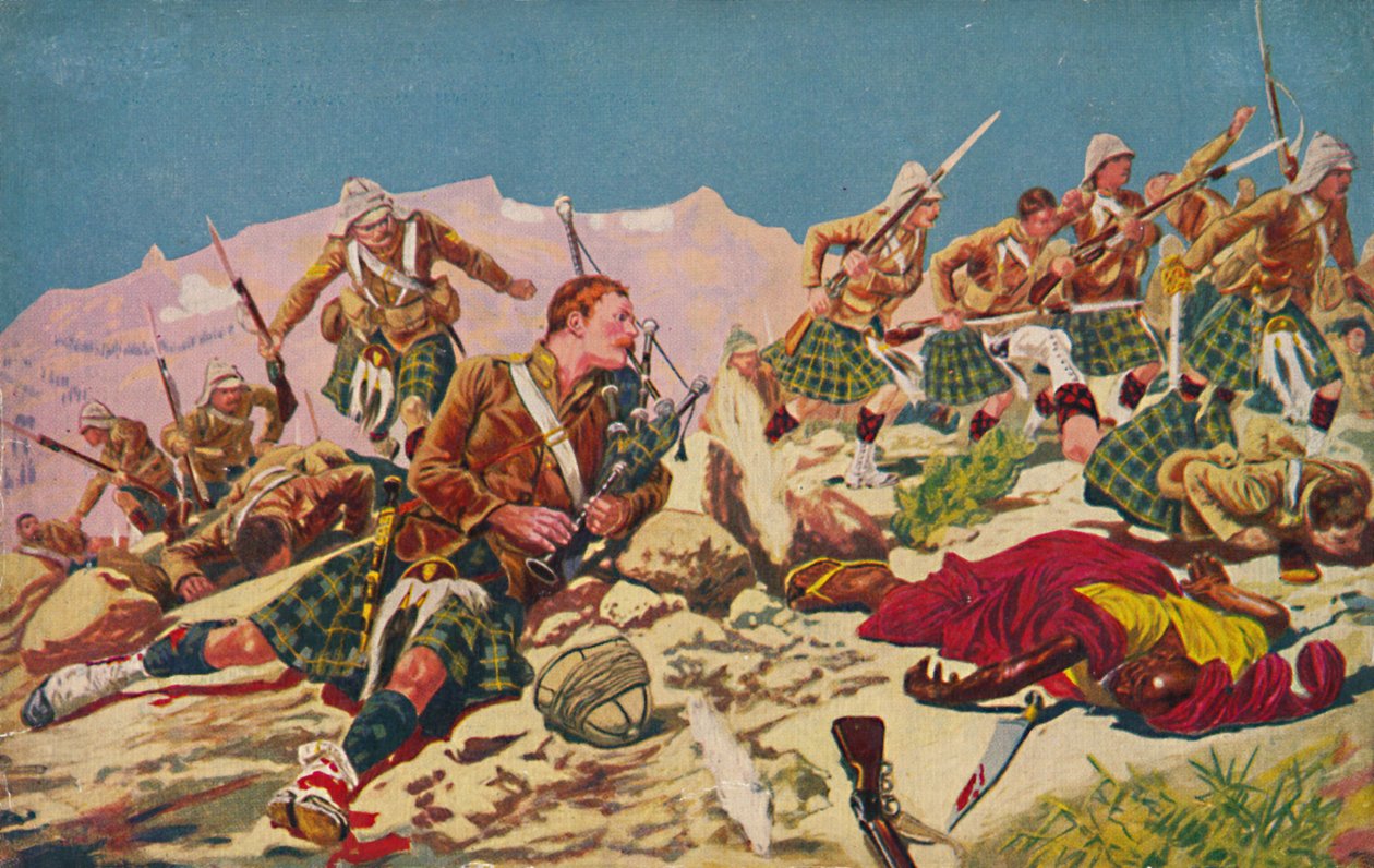 Gordon Highlanders. Hur Piper Findlater vann V.C. i Dargai, 1897, 1939 av Unbekannt