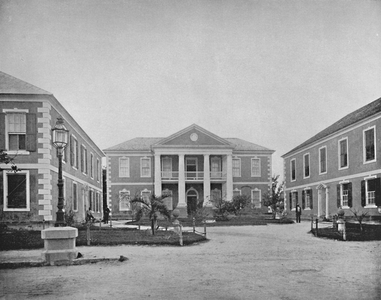 Regeringsbyggnaderna i Nassau, 1800-talet av Unbekannt