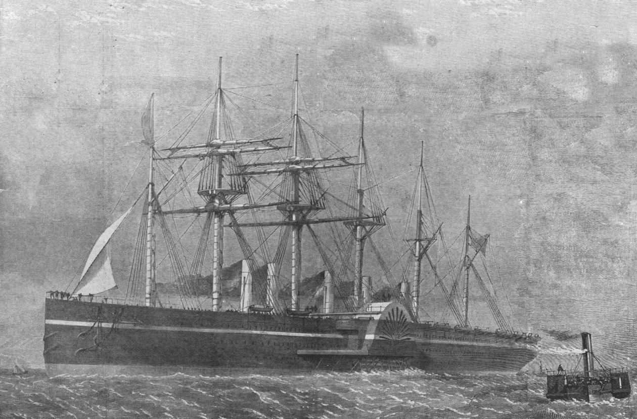 The Great Eastern, 1860: Fartyget lämnar Southampton på sin första resa, 17 juni 1901. av Unbekannt
