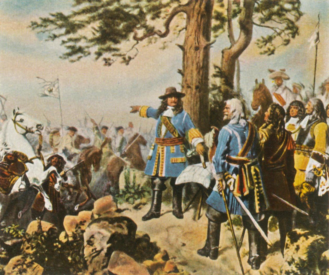 De stora kurfursternas befälhavare före slaget vid Fehrbellin, 28 juni 1675, 1936. av Unbekannt