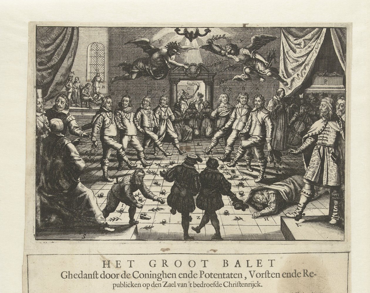 Den stora europeiska krigsbaletten, ca. 1643. av Unbekannt