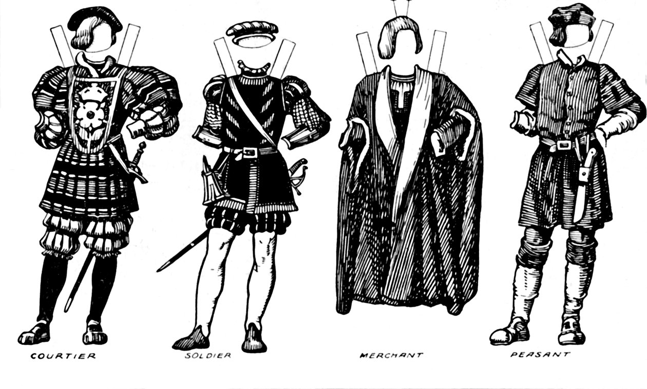 The Great Gallery of British Costume: Klänning som bärs i Henry The Eighths Time, c1934 av Unbekannt