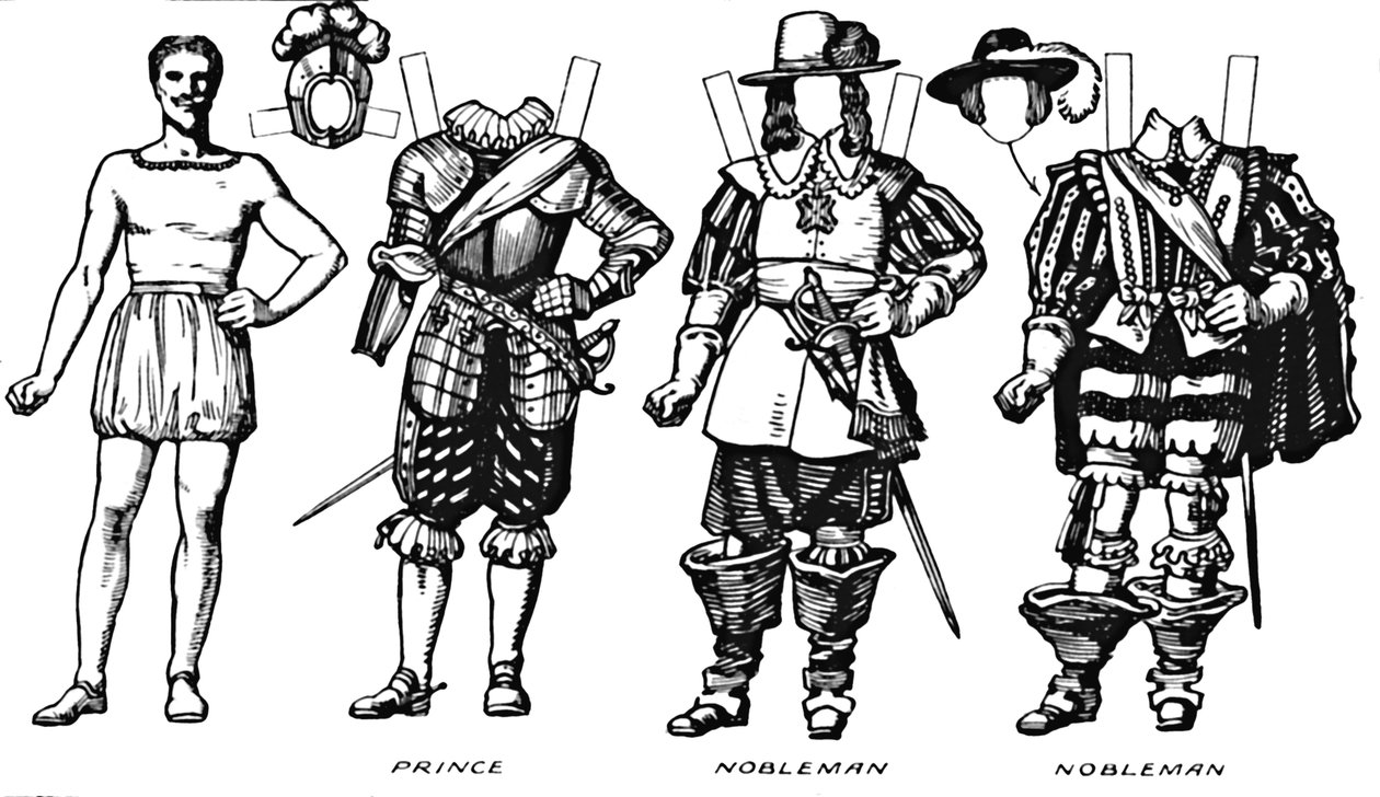 The Great Gallery of Historic Costume: Klänning som bärs i James The Firsts Reign, c1934 av Unbekannt