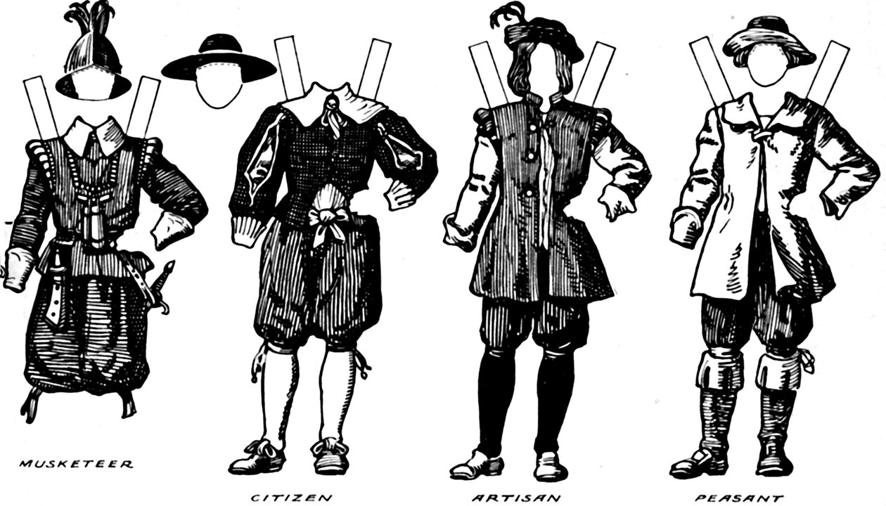 The Great Gallery of Historic Costume: Klänning som bärs i James The Firsts Reign, c1934 av Unbekannt