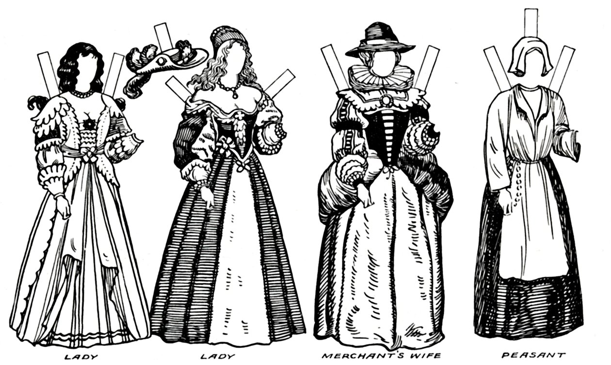 The Great Gallery of Historic Costume: Some Dresses of Charles The Firsts Time, c1934 av Unbekannt
