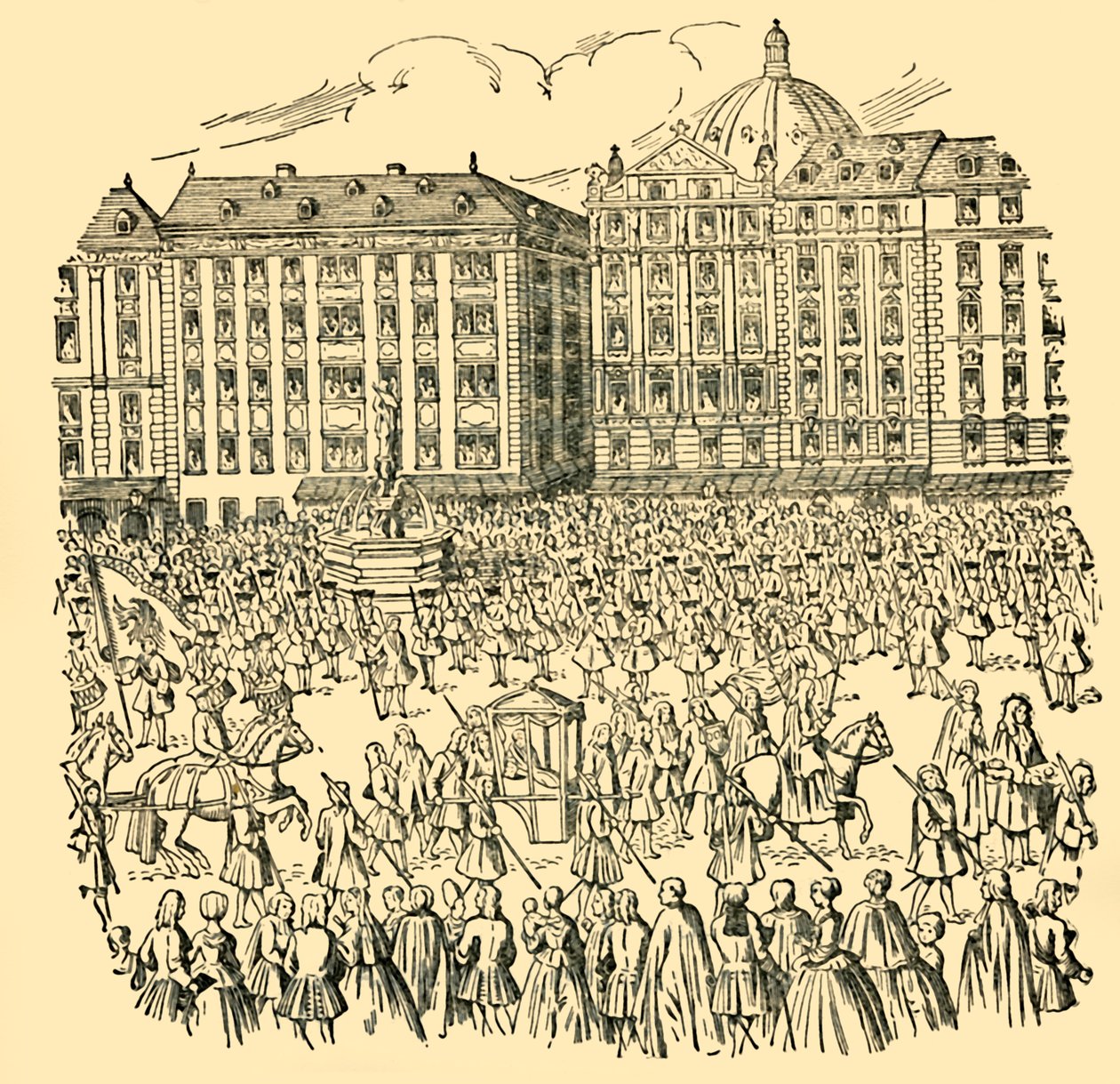Ungerns stora adelsmän avlägger lojalitetseden till Maria Theresa... 1740, c1930. av Unbekannt