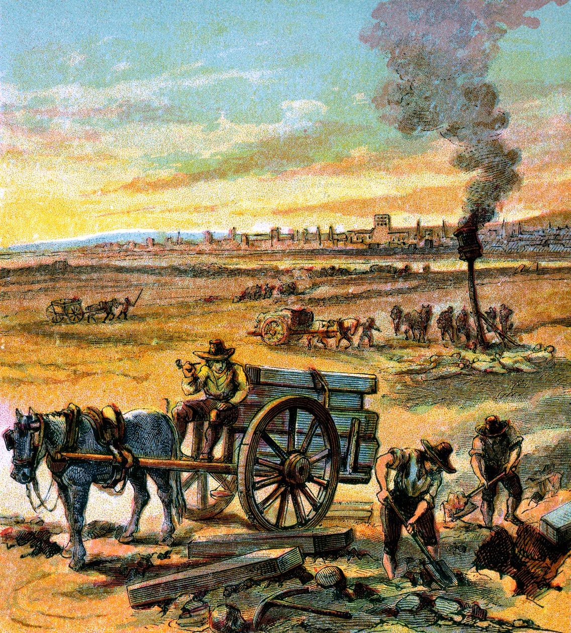 Den stora pesten 1665, c1850 av Unbekannt