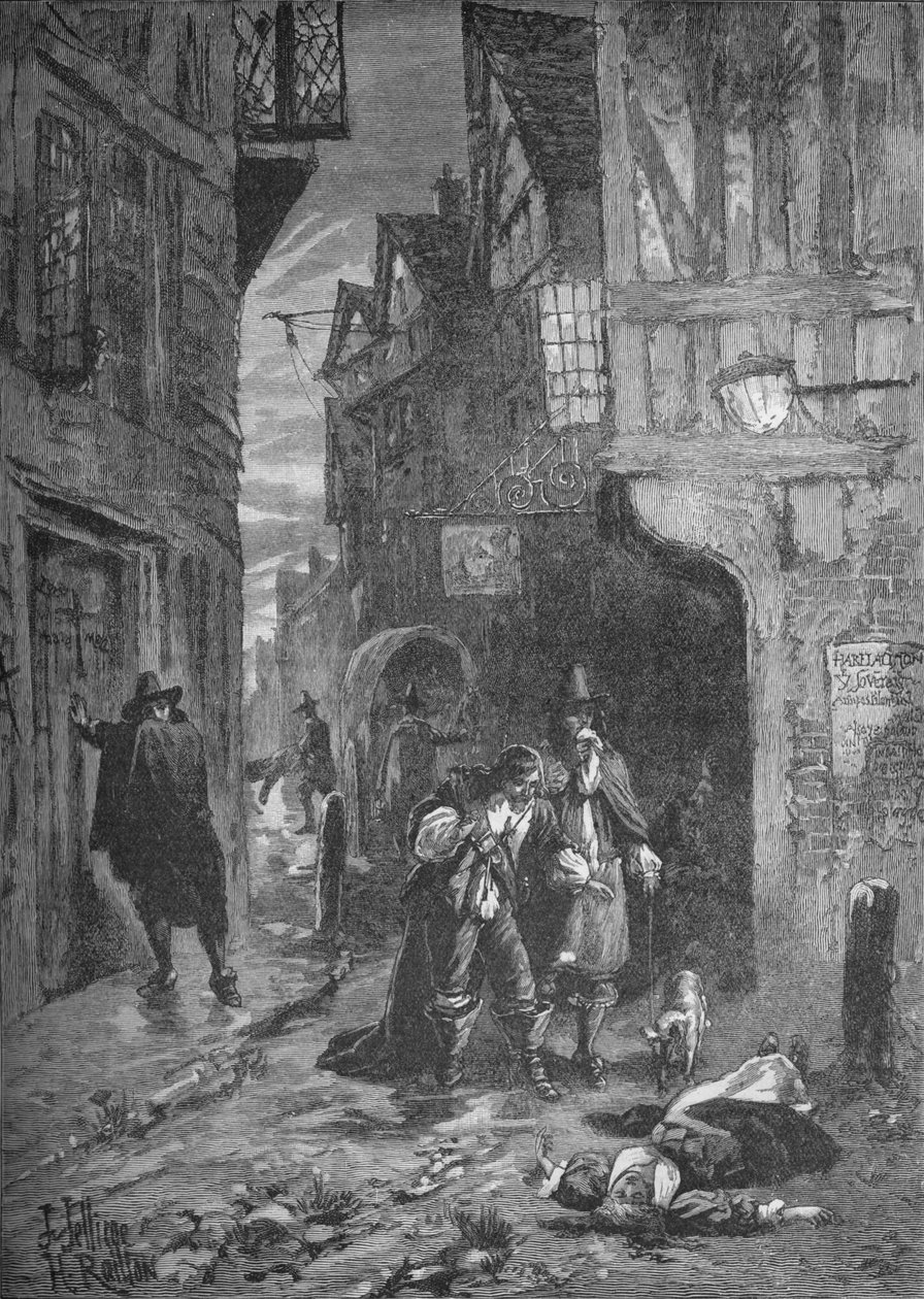 Den stora pesten: scener på Londons gator, 1665-1666 1905 av Unbekannt