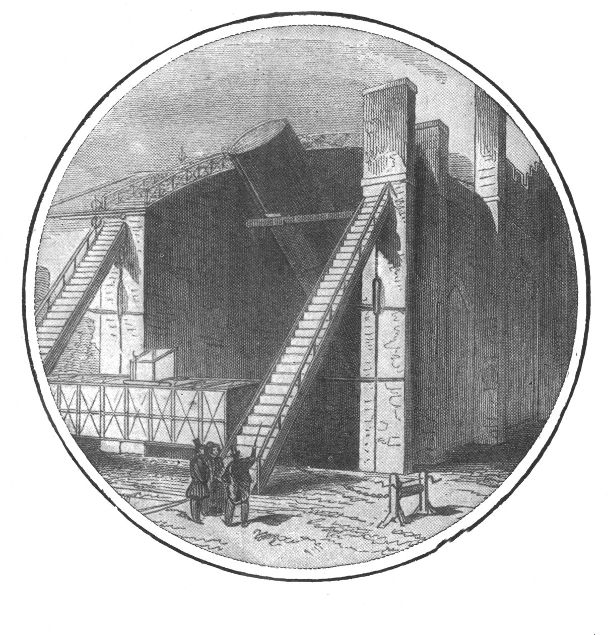 Det stora teleskopet konstruerat av Lord Rosse, 1828-1845, 1901. av Unbekannt